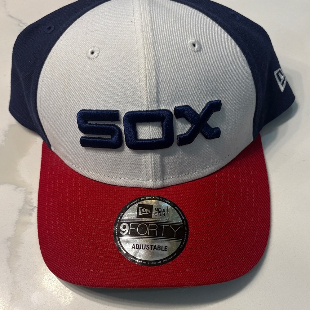 New Era Sox Cap with Red, White, and Blue